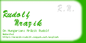 rudolf mrazik business card
