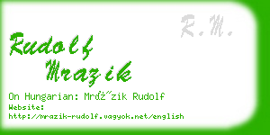 rudolf mrazik business card